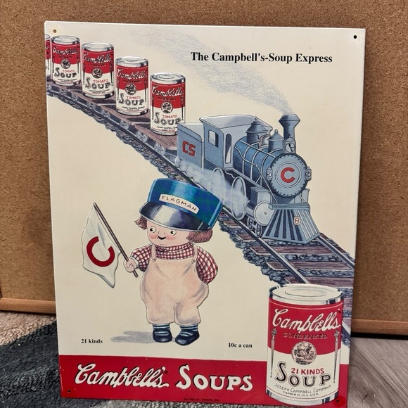 1993 Campbell’s Soup Sign #8 Train AAA Collectible - Picture 1 of 12